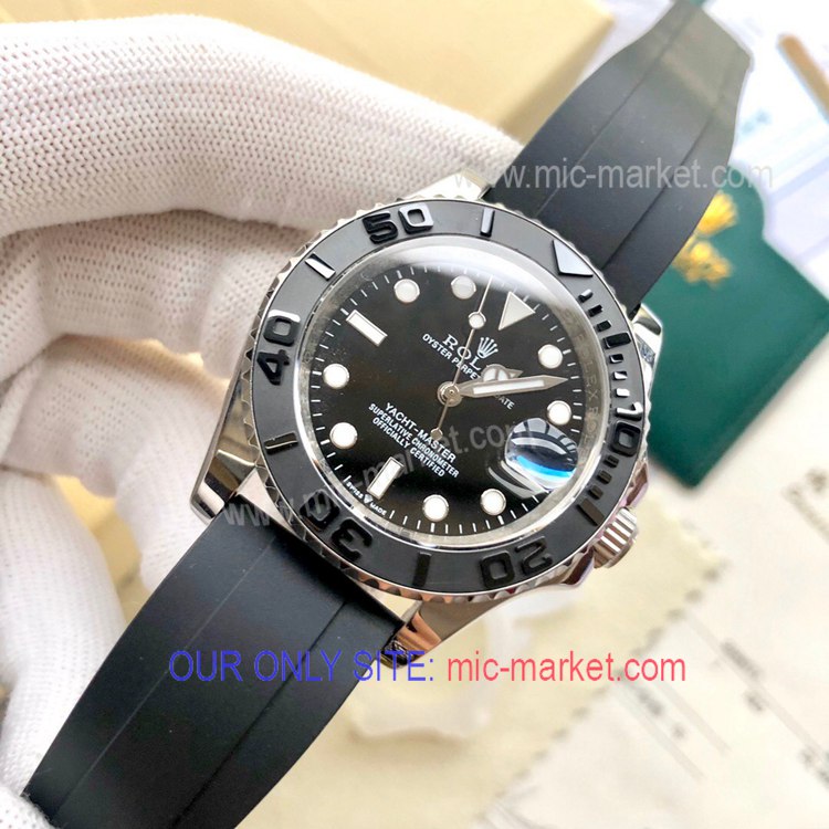 Copy Rolex Yachtmaster Silver Watch Oysterflex Strap Copy Rolex Yachtmaster Silver Watch Oysterflex Strap